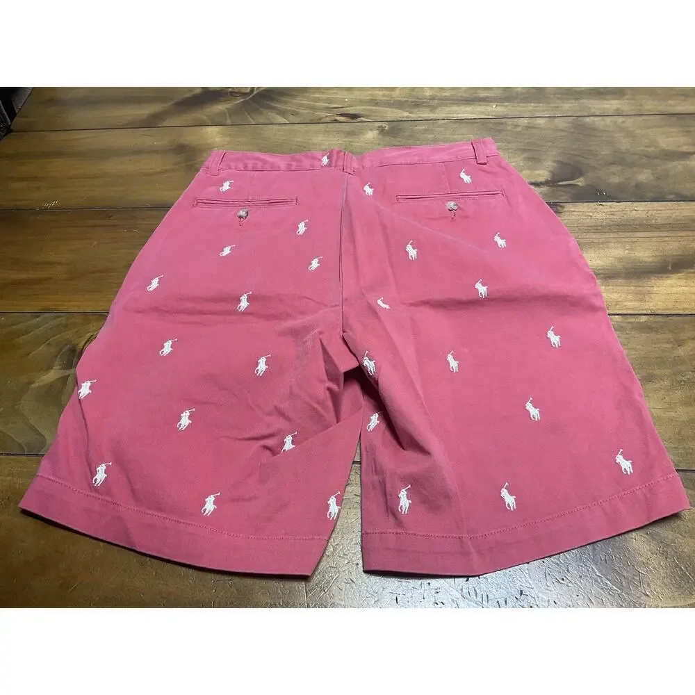 Polo Ralph Lauren Shorts Men's Size 31 Pink All Over Pony Print